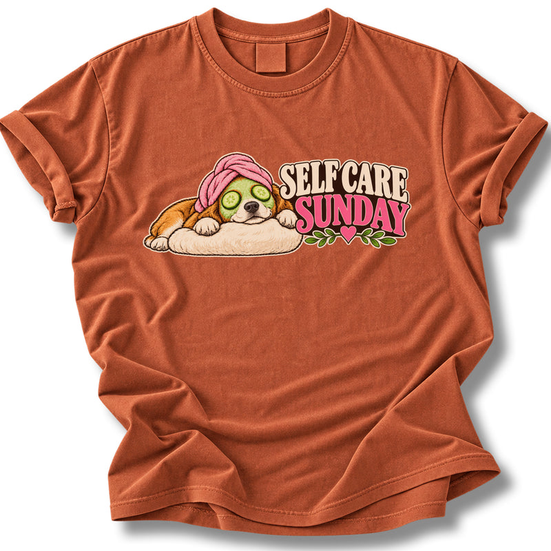 Self Care Sunday Dog Shirt | Cute Spa Day Dog Mom Tee