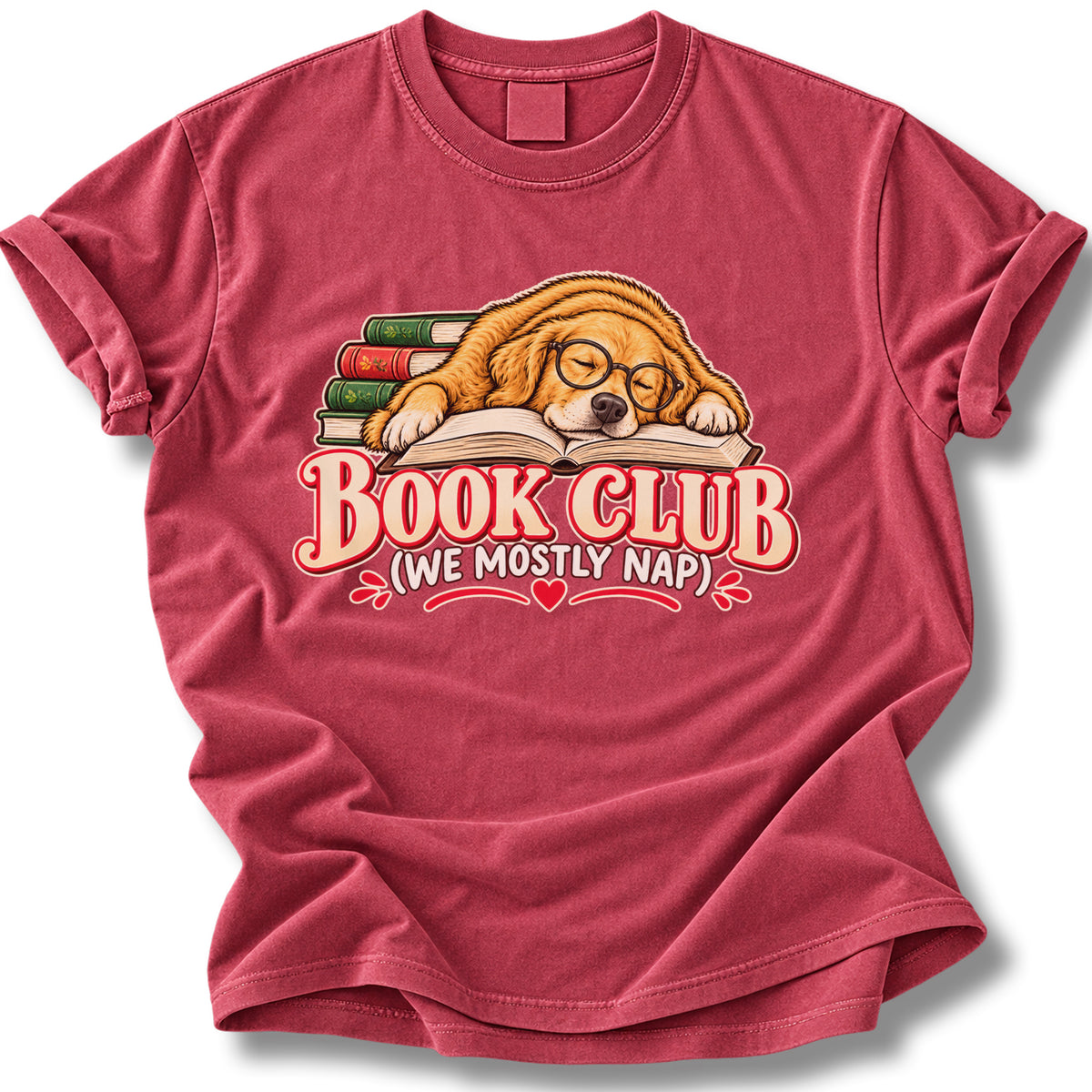 Book Club We Mostly Nap Dog Shirt | Funny Book Lover Tee