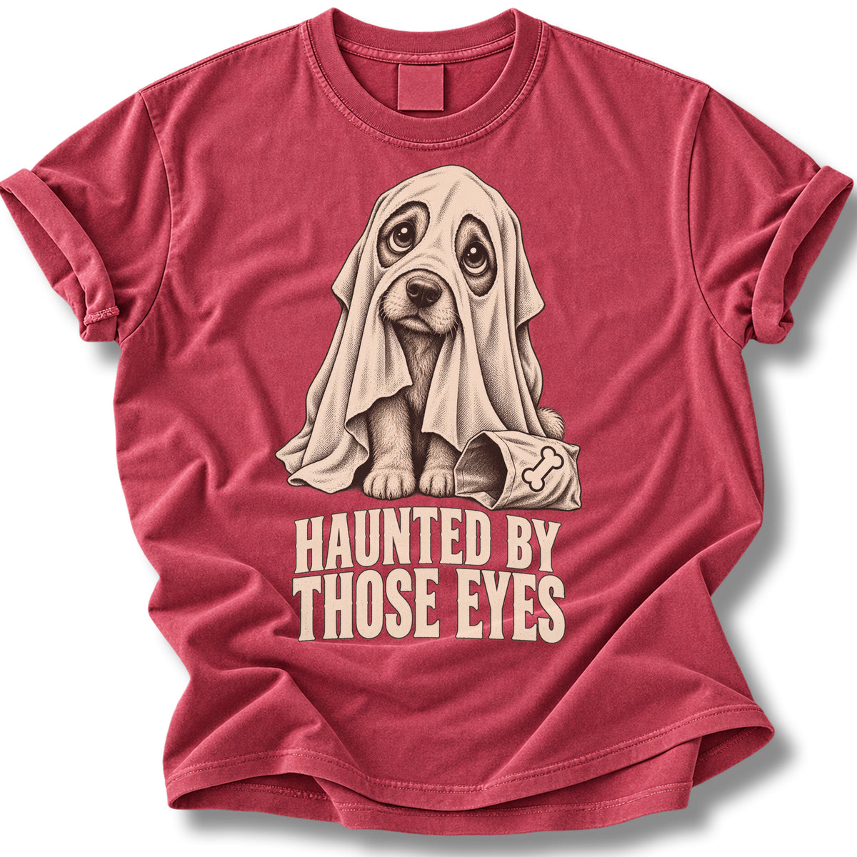 Haunted by Those Eyes Halloween Shirt | Cute Ghost Dog Tee