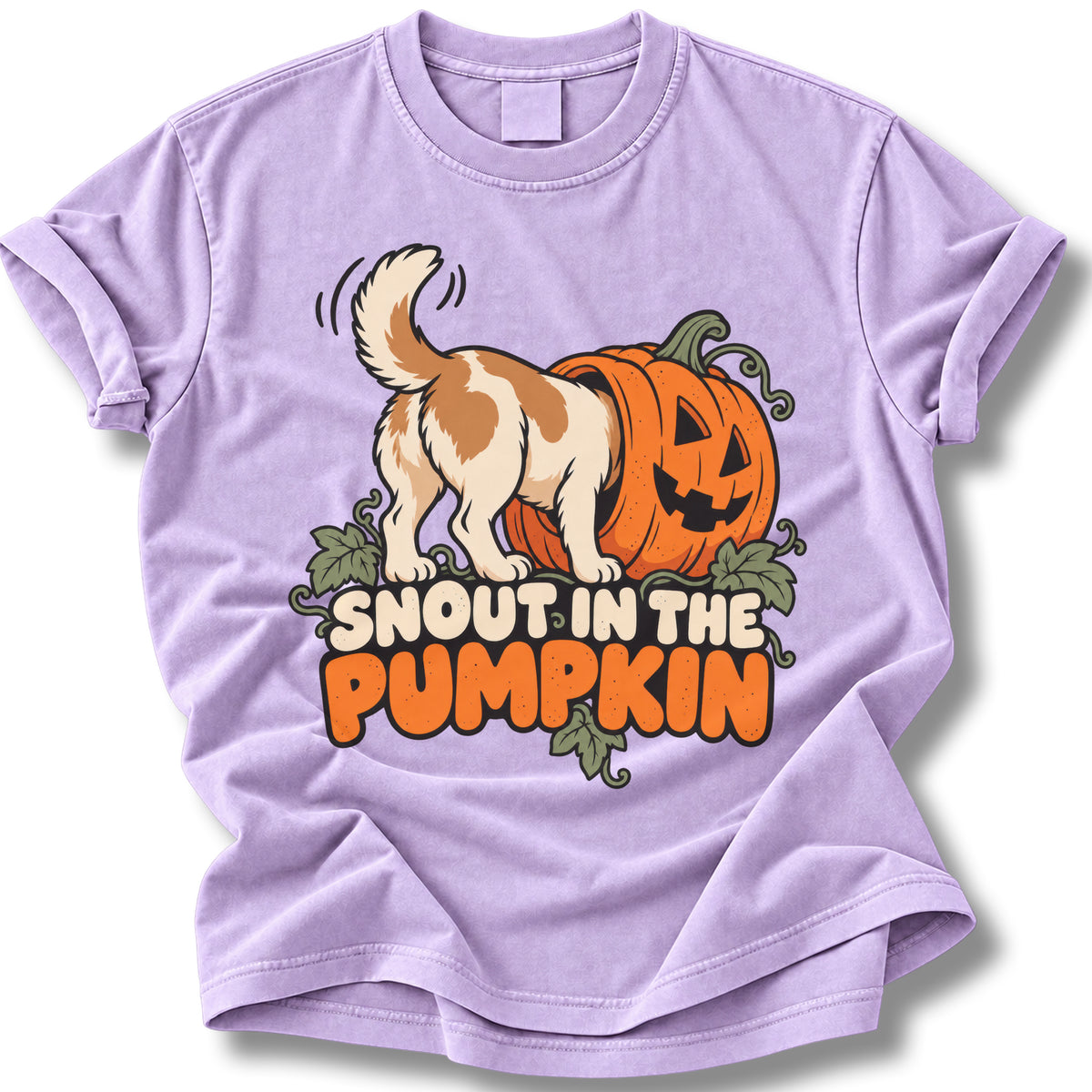 Snout in the Pumpkin Halloween Shirt | Funny Curious Dog Tee