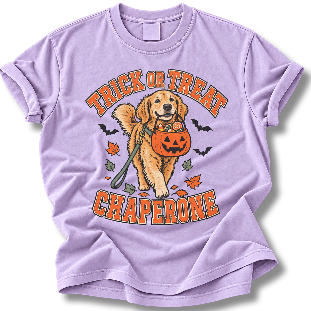 Trick or Treat Chaperone Halloween Shirt | Golden Retriever Candy Tee