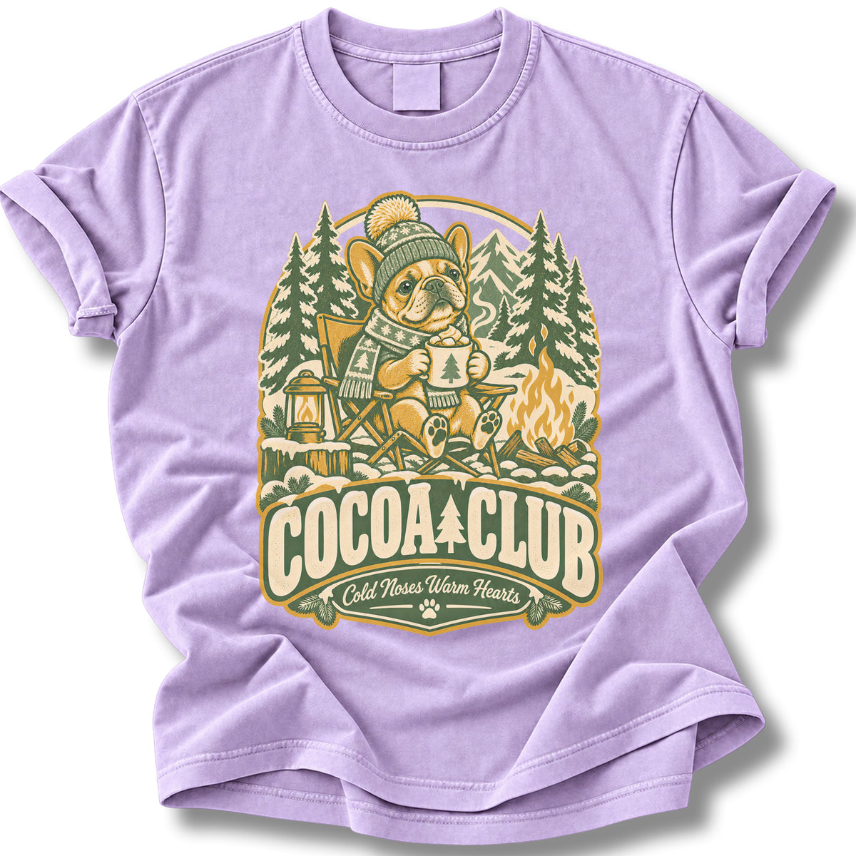 French Bulldog Christmas Comfort Colors Shirt – Cocoa Club Dog Mom Gift