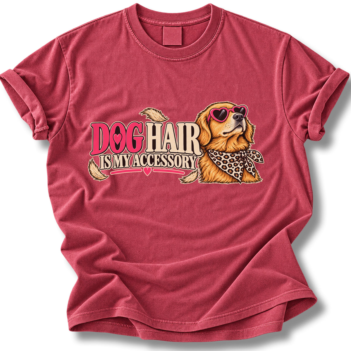 Dog Hair Is My Accessory Shirt | Funny Golden Retriever Tee