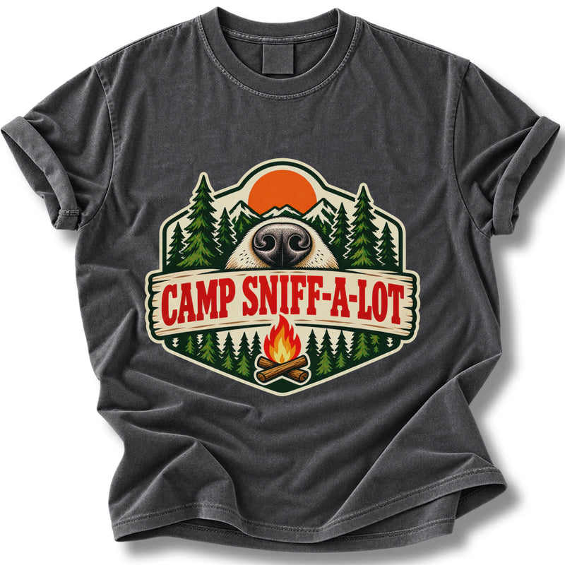 Camp Sniff-A-Lot Dog Shirt | Funny Camping Dog Lover Tee