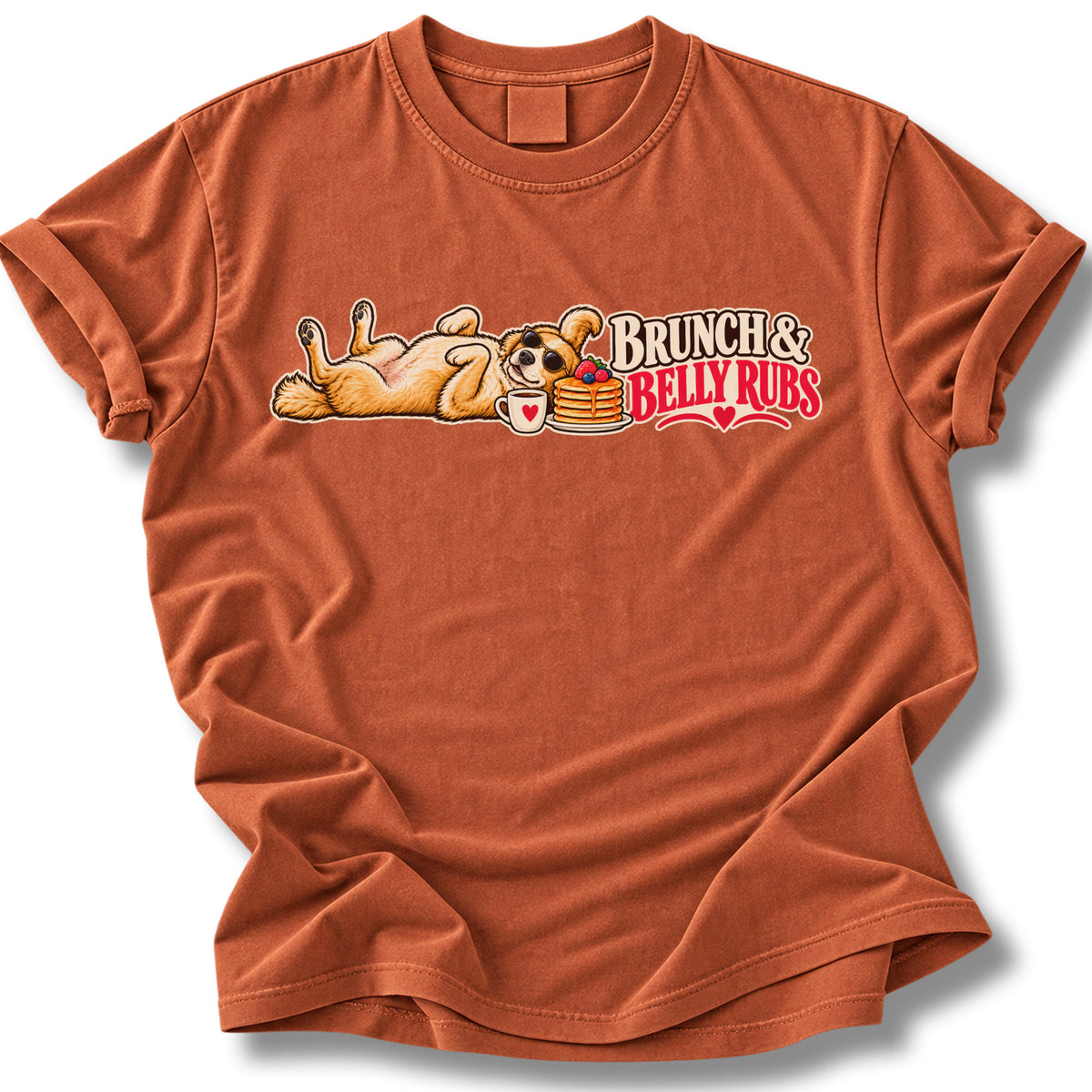 Brunch And Belly Rubs Dog Shirt | Funny Dog Mom Tee