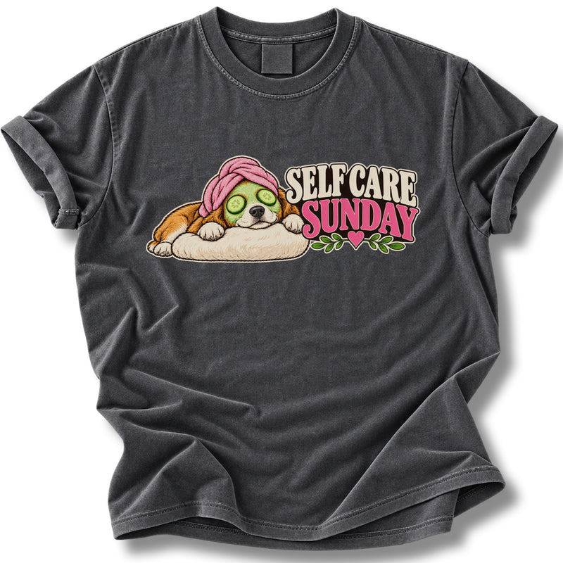 Self Care Sunday Dog Shirt | Cute Spa Day Dog Mom Tee