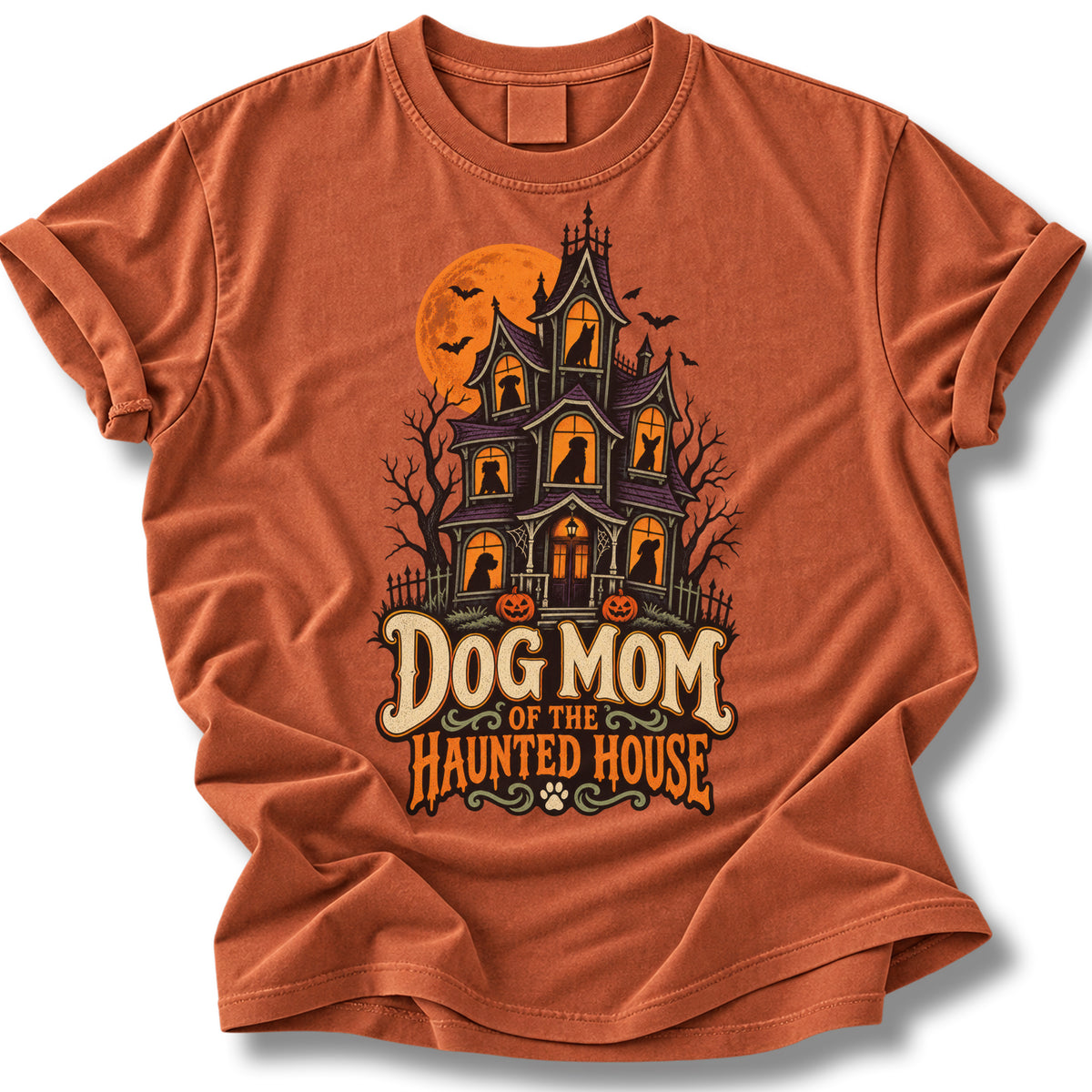 Dog Mom of the Haunted House Halloween Shirt | Cute Dog Mom Tee