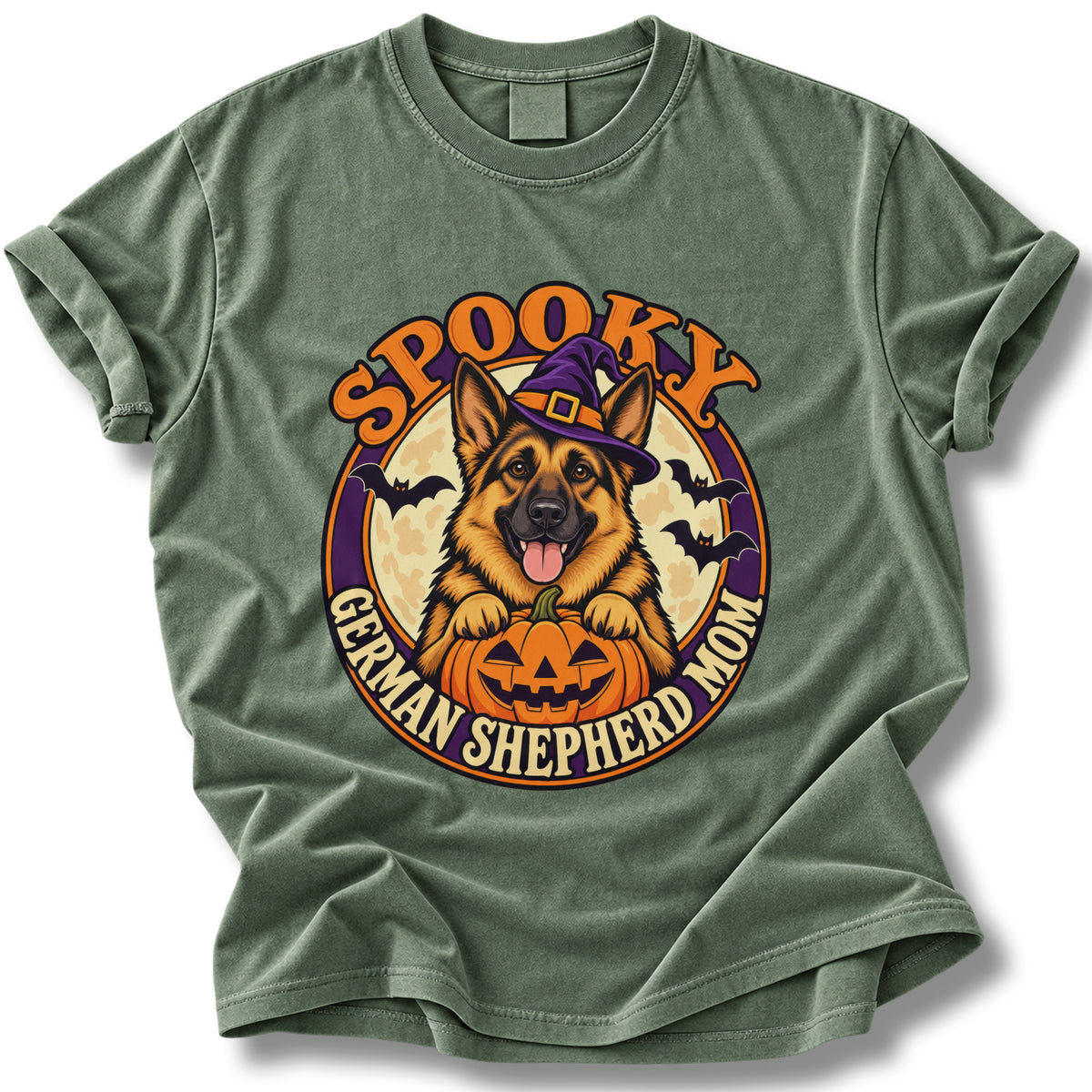 Spooky German Shepherd Mom Halloween Shirt | Cute Dog Mom Tee
