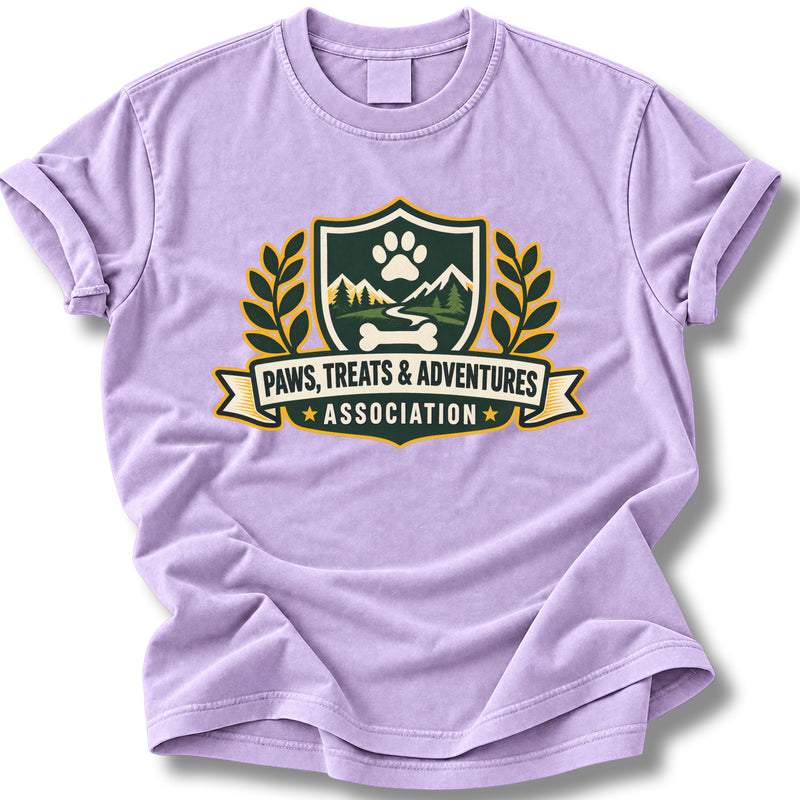 Paws, Treats & Adventures Association Shirt | Cute Dog Lover Tee