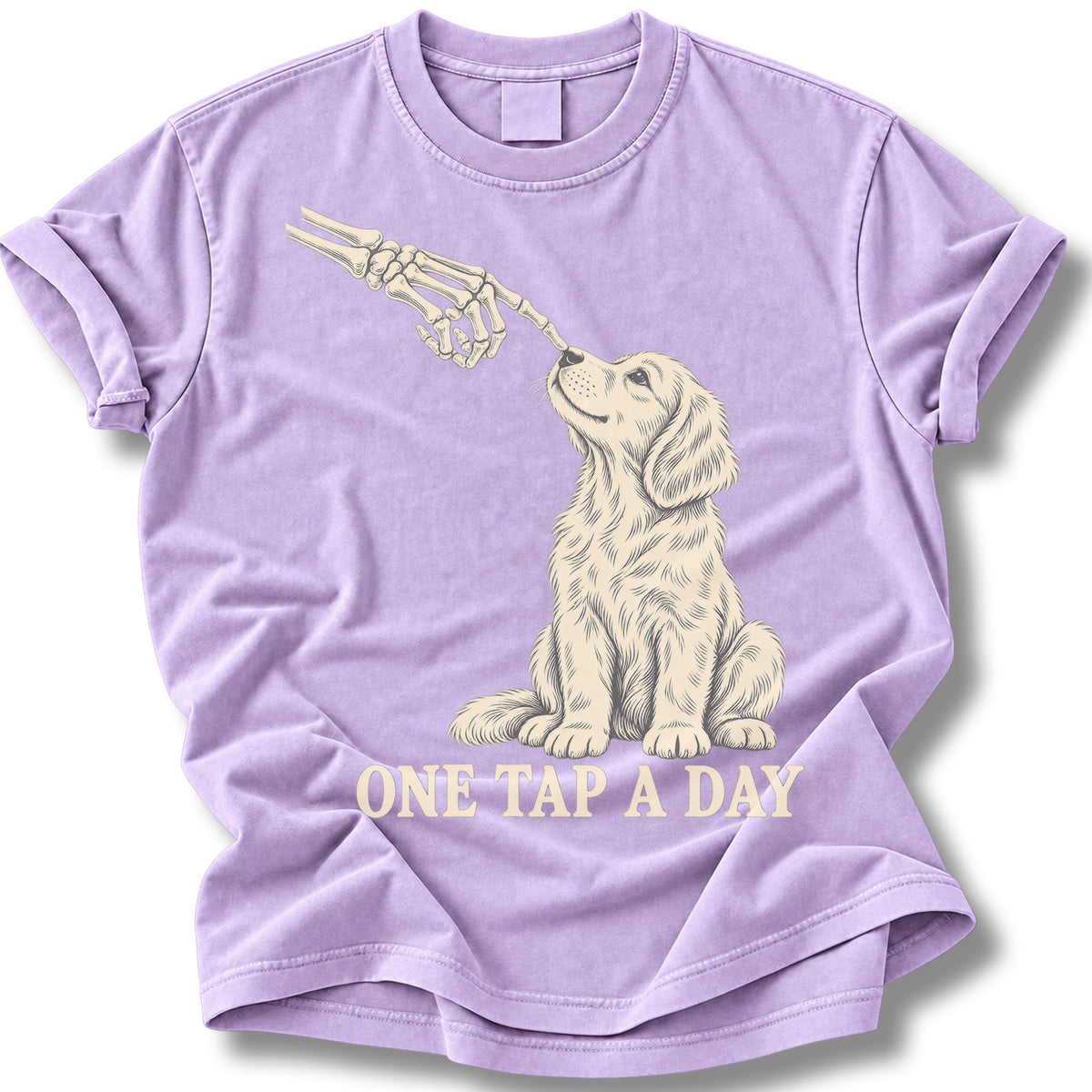 One Tap a Day Halloween Shirt | Seated Golden Retriever Boop Tee
