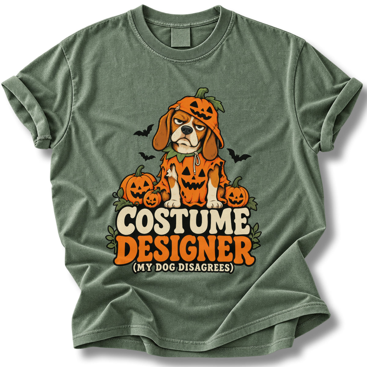 Costume Designer My Dog Disagrees Halloween Shirt | Funny Beagle Tee